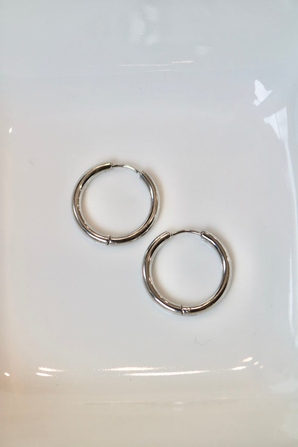 Silver Hoops - Large *atolea