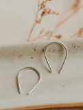 Tiny Horseshoe Earrings - Silver *Hello Adorn