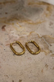 Oval Hoop Gold Earrings *atolea