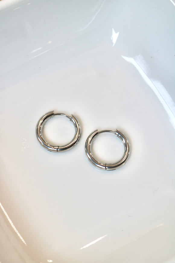 Silver Hoops - Medium *atolea