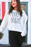 Oat collective MERRY & BRIGHT Cream sweatshirt